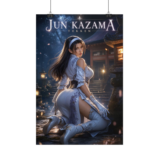 Tekken Jun Kazama Poster for PC Gaming Setup and Game Room Decor