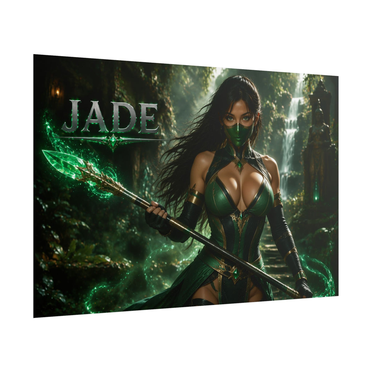 Gaming Wall Art Jade Mortal Kombat Poster Game Room Decor Gamer Gift Art Print
