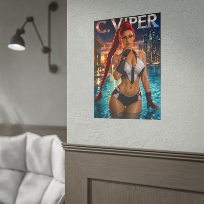 C Viper Character Poster Street Fighter Gamer Gift Gaming Setup Wall Decor Print