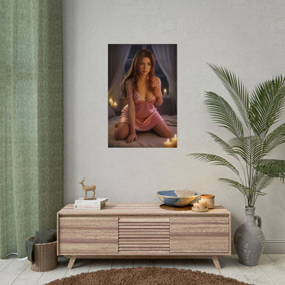 Aerith Final Fantasy Poster, Final Fantasy Wall Art, RPG Girl Print, Fantasy Game Decor, Gamer Room Art