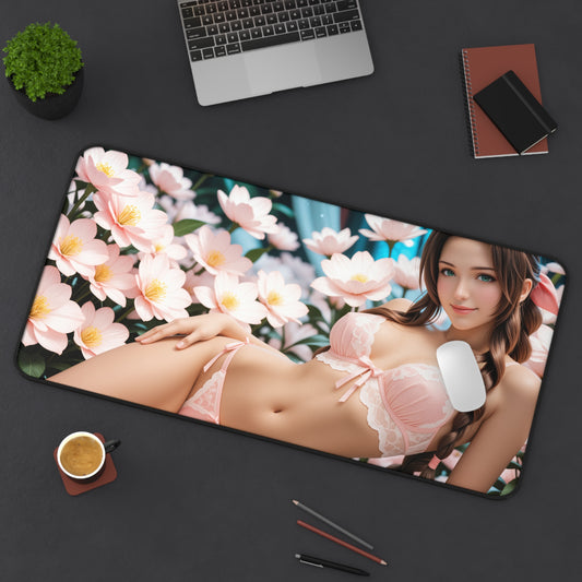 Килимок для столу Aerith Gainsborough, килимок для миші у фентезійних RPG-іграх, елегантний настільний комплект для дівчини-геймерки