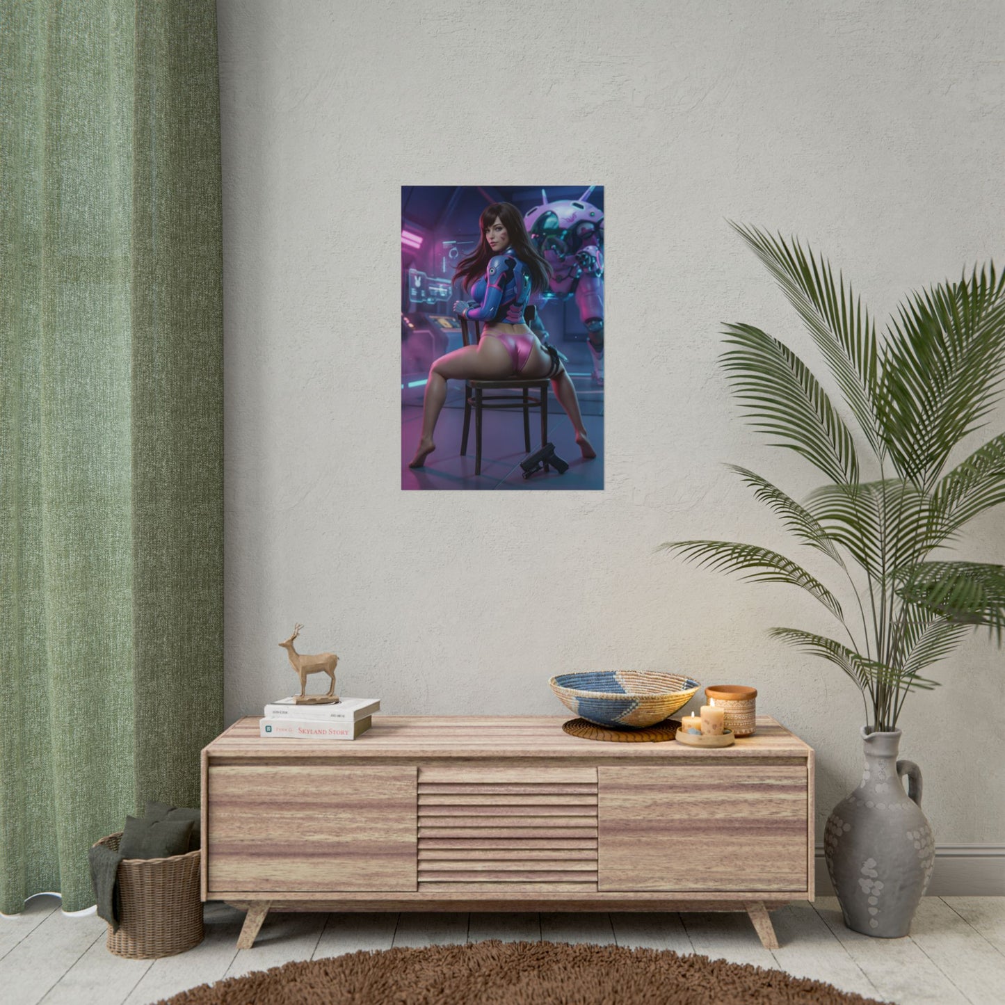 D.Va Poster Overwatch Wall Art Print Gaming Room Decor