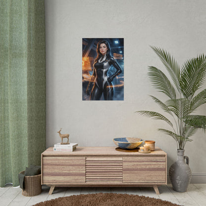 Miranda Lawson Mass Effect Poster Sci Fi Woman Wall Art Futuristic Character Print Space Opera Gaming Room Decor Gift