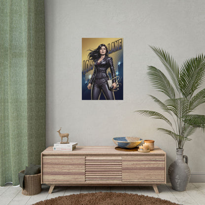 Lois Lane Poster / Lois Lane Wall Art / Lois Lane Art Print / DC Comics Poster showcasing Lois Lane holding notebook and microphone in city-lit, confident pose