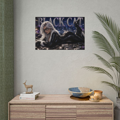 Comic Wall Art Black Cat Spider Man Poster Character Room Decor Collector Gift