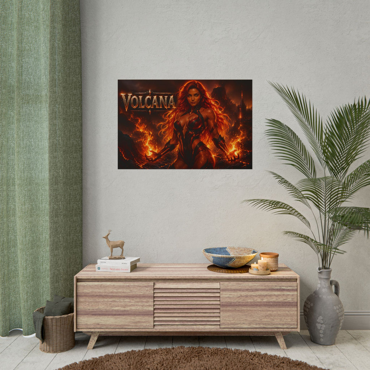 Volcana Comic Poster Character Wall Art Collector Room Decor Art Print