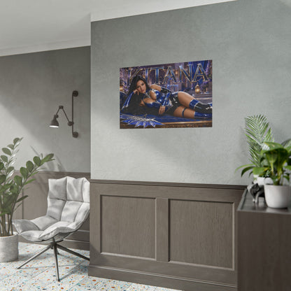 Game Room Decor Kitana Mortal Kombat Poster Gaming Wall Art Character Print