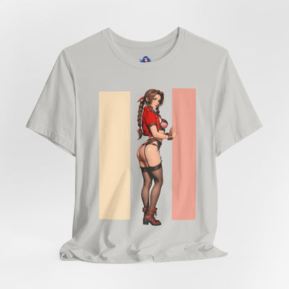 Aerith Gainsborough T-Shirt | Final Fantasy VII T-Shirt für Gamer &amp; Anime-Fans | Shirt mit Heldinnen-Motiv