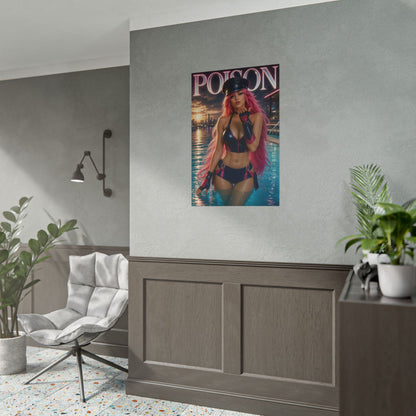 Poison Character Poster Street Fighter Gamer Gift Gaming Setup Wall Decor Print
