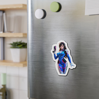 D.Va-Magnet – Overwatch-Gamer-Girl-Kühlschrankmagnet, niedliche Anime-Mecha-Deko