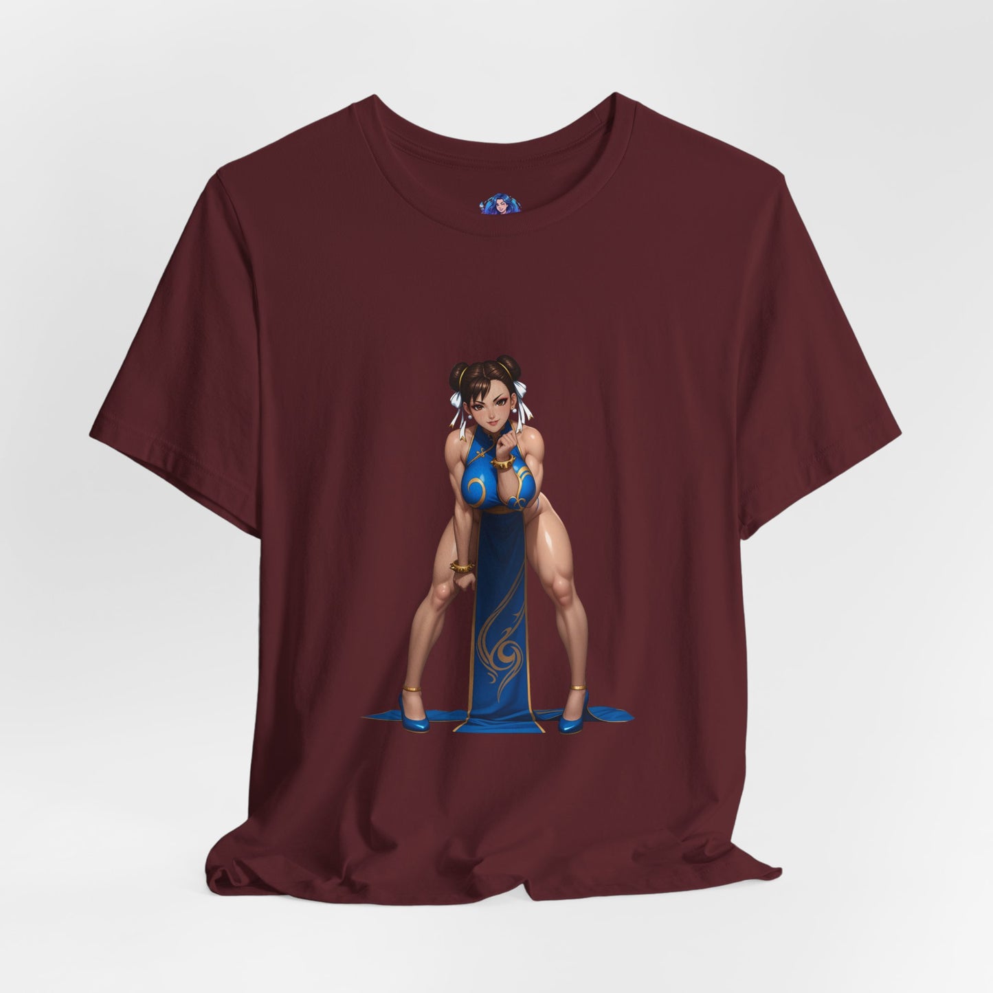 Chun-Li T-Shirt | Street Fighter Grafik-T-Shirt für Gamer &amp; Anime-Fans | Kämpfer-Waifu-Shirt