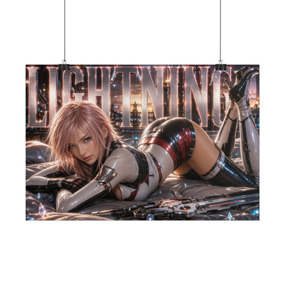 Lightning Poster Gaming Wall Art Gamer Room Decor Collectible Print