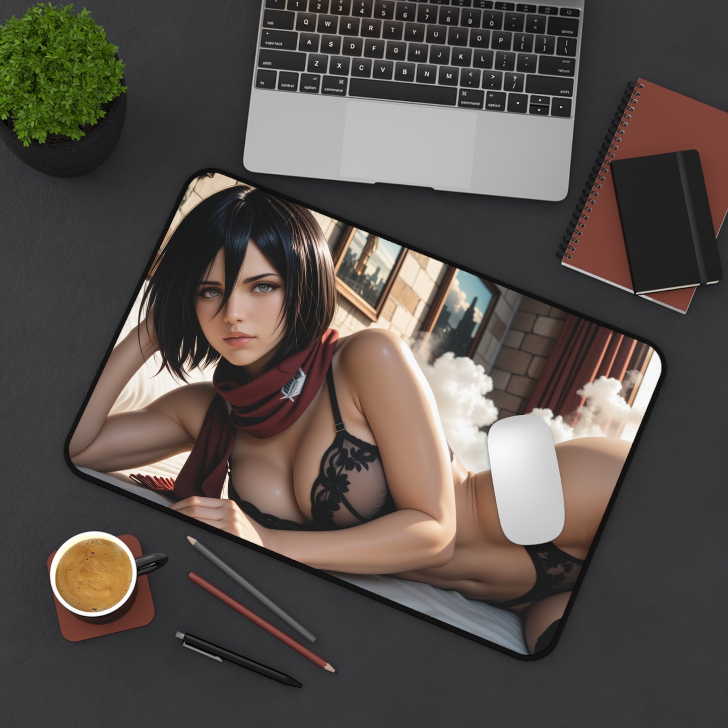 Килимок для столу Mikasa Ackerman, килимок для миші Attack on Titan Heroin, налаштування ігрового столу для аніме