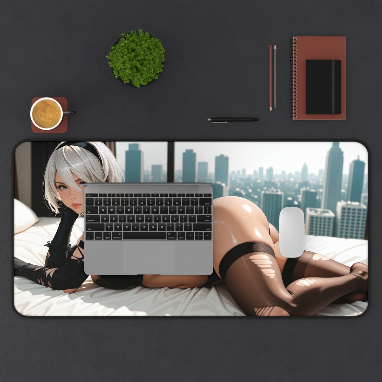 2B Gaming Mouse Pad, Nier Automata Desk Mat, Android Warrior Girl Setup
