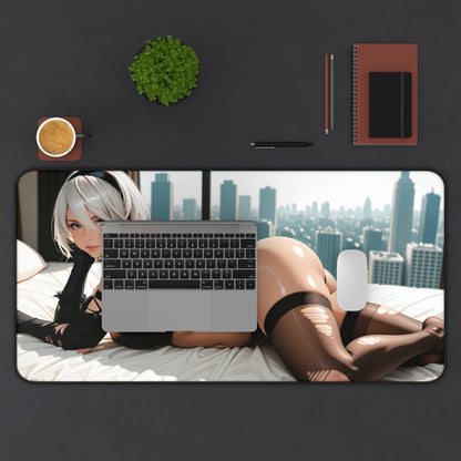 2B Gaming Mouse Pad, Nier Automata Desk Mat, Android Warrior Girl Setup
