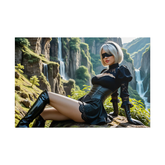 2B Anime Wall Art | Sci-Fi Waifu Poster for Otaku Setup or Gaming Room
