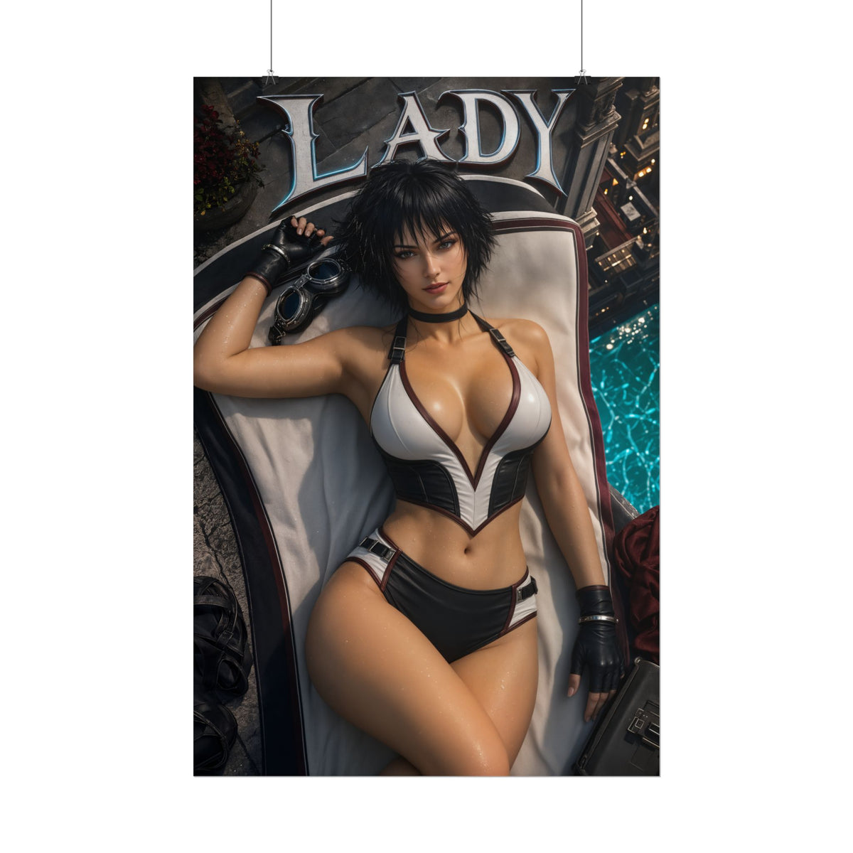 Gaming Wall Art Lady Devil May Cry Poster Bedroom Game Room Decor Art Print