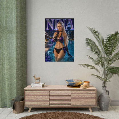 Nina Williams Character Poster Tekken Gamer Gift Gaming Setup Wall Decor Print