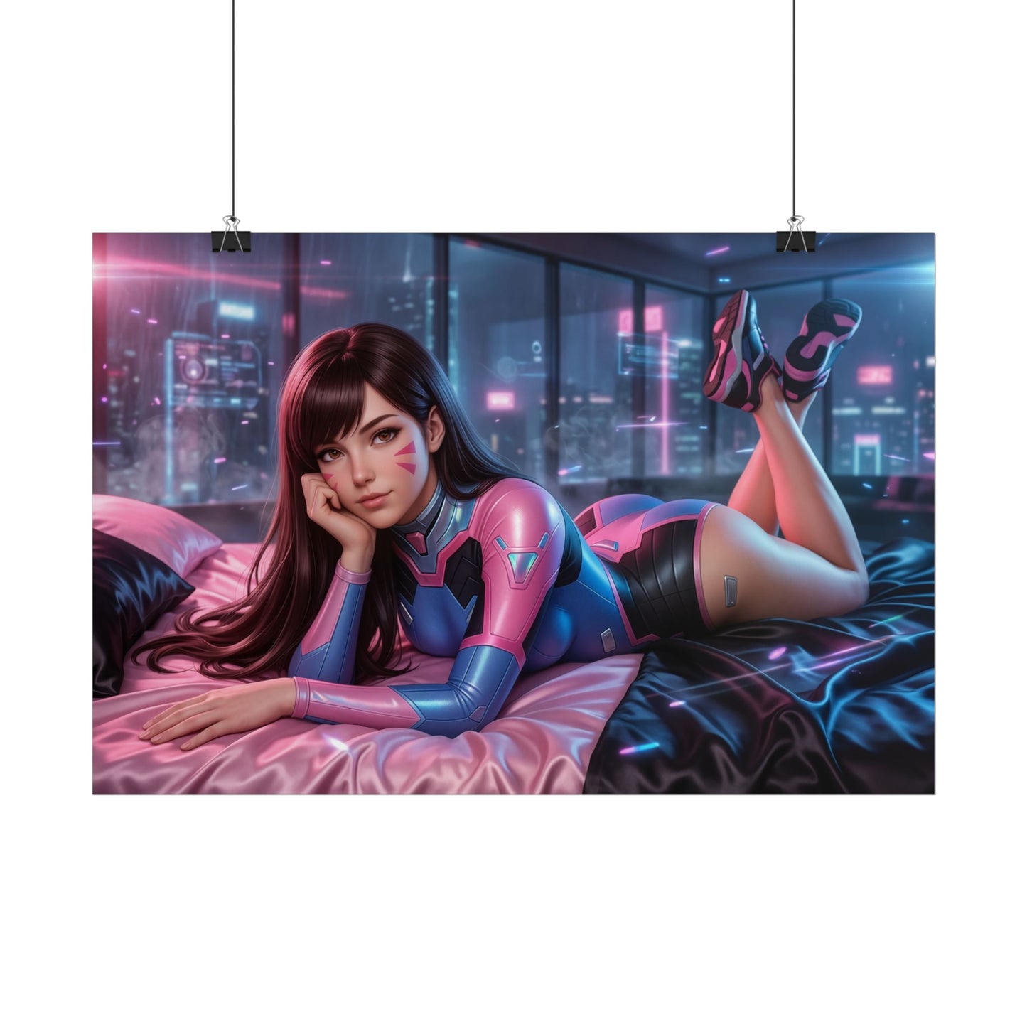 D.VA Overwatch Poster, Gaming Wall Art, Anime Print, Room Decor