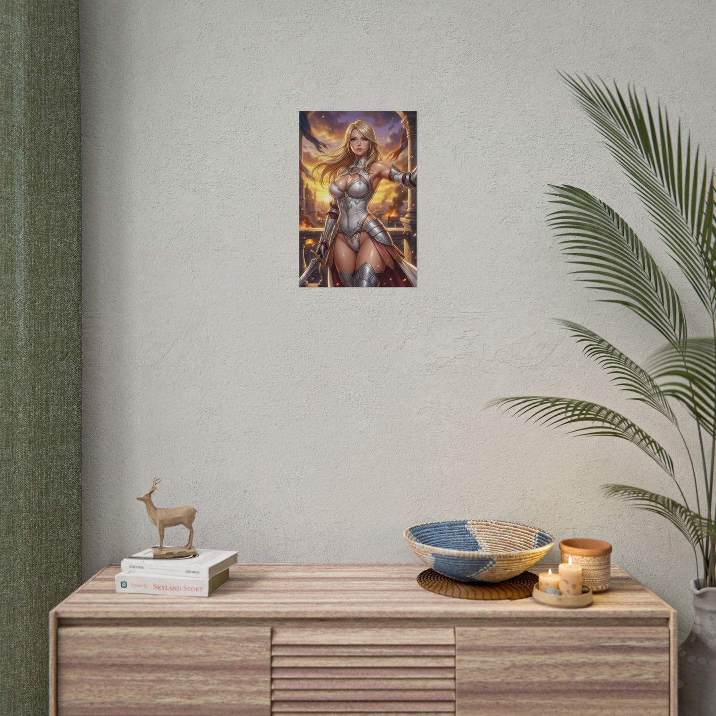 Ashe Final Fantasy XII Poster Anime RPG Wall Art Princess Warrior Woman Print Blonde Girl Character Gaming Room Decor Gift