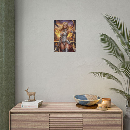 Ashe Final Fantasy XII Poster Anime RPG Wall Art Princess Warrior Woman Print Blonde Girl Character Gaming Room Decor Gift