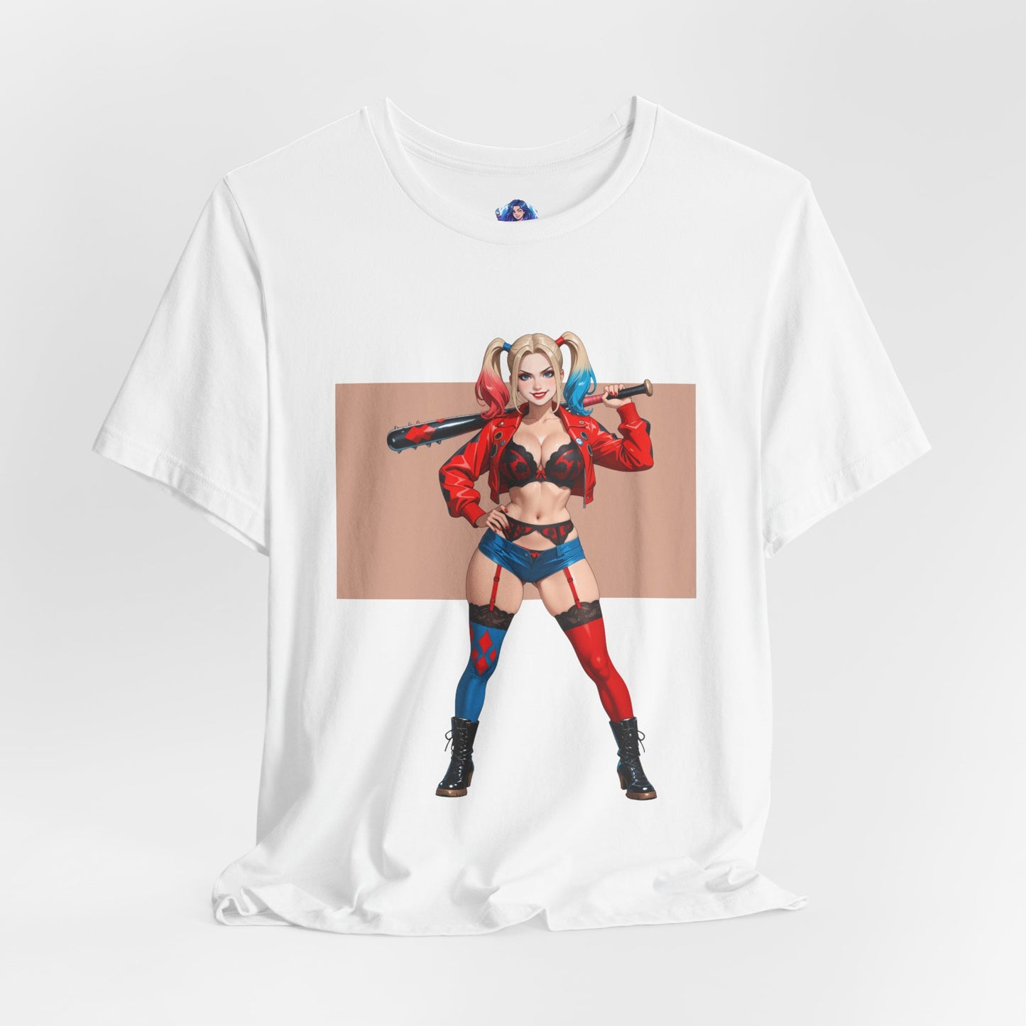 Harley Quinn Shirt | DC Comics T-Shirt für Otakus &amp; Gamer | Süßes, verrücktes Waifu-Shirt