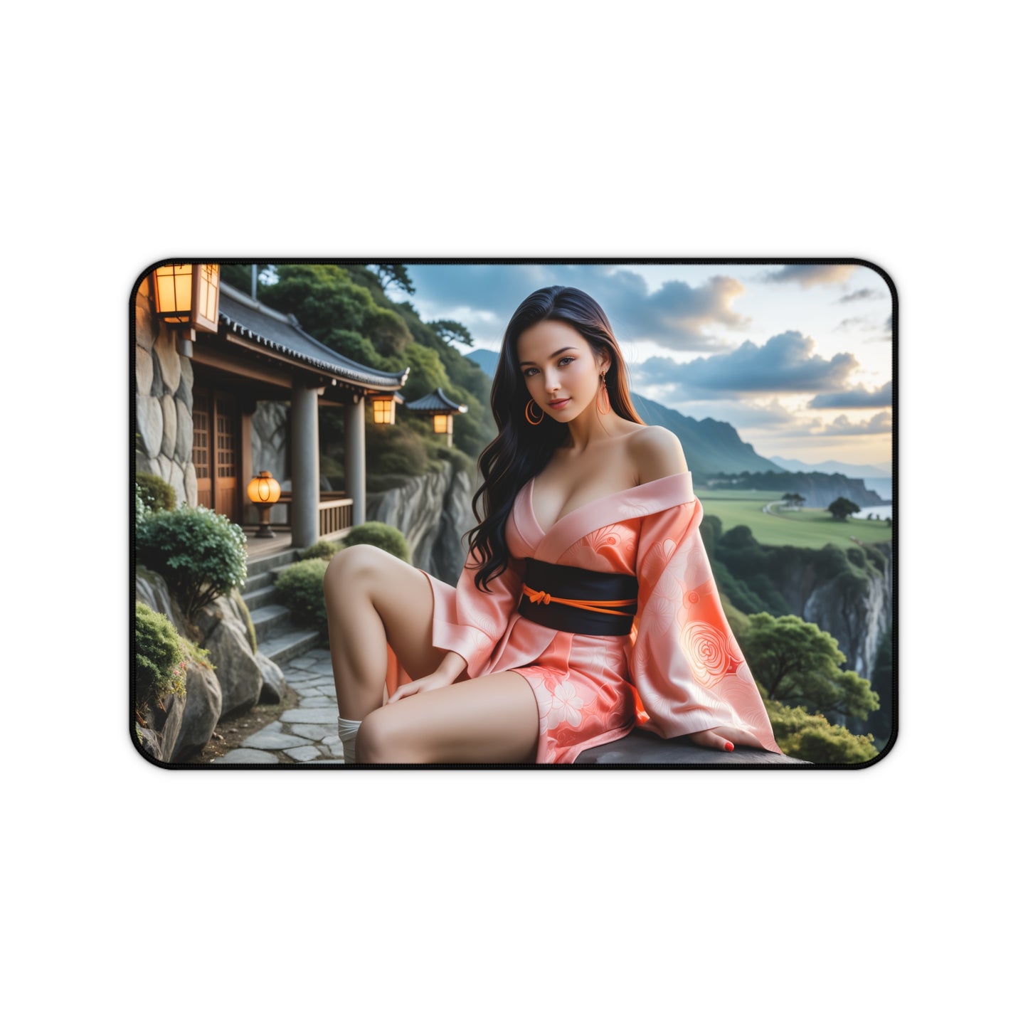 Nezuko Schreibtischunterlage, Anime-Gaming-Mauspad, Demon Slayer Heldin Große Schreibtischunterlage