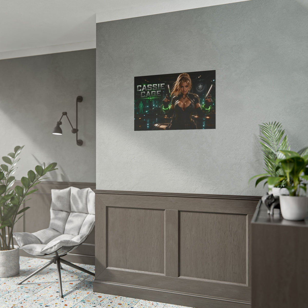 Game Room Decor Cassie Cage Mortal Kombat Poster Character Wall Art Gamer Gift