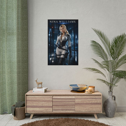 Nina Williams Poster, Tekken Wall Art, Gaming Print, Pin Up Decor