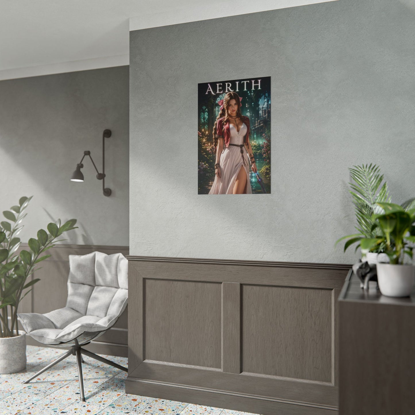Final Fantasy VII Aerith Gainsborough Poster Gaming Wall Art
