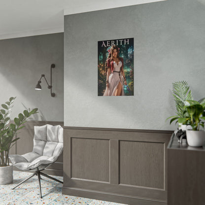 Final Fantasy VII Aerith Gainsborough Poster Gaming Wall Art