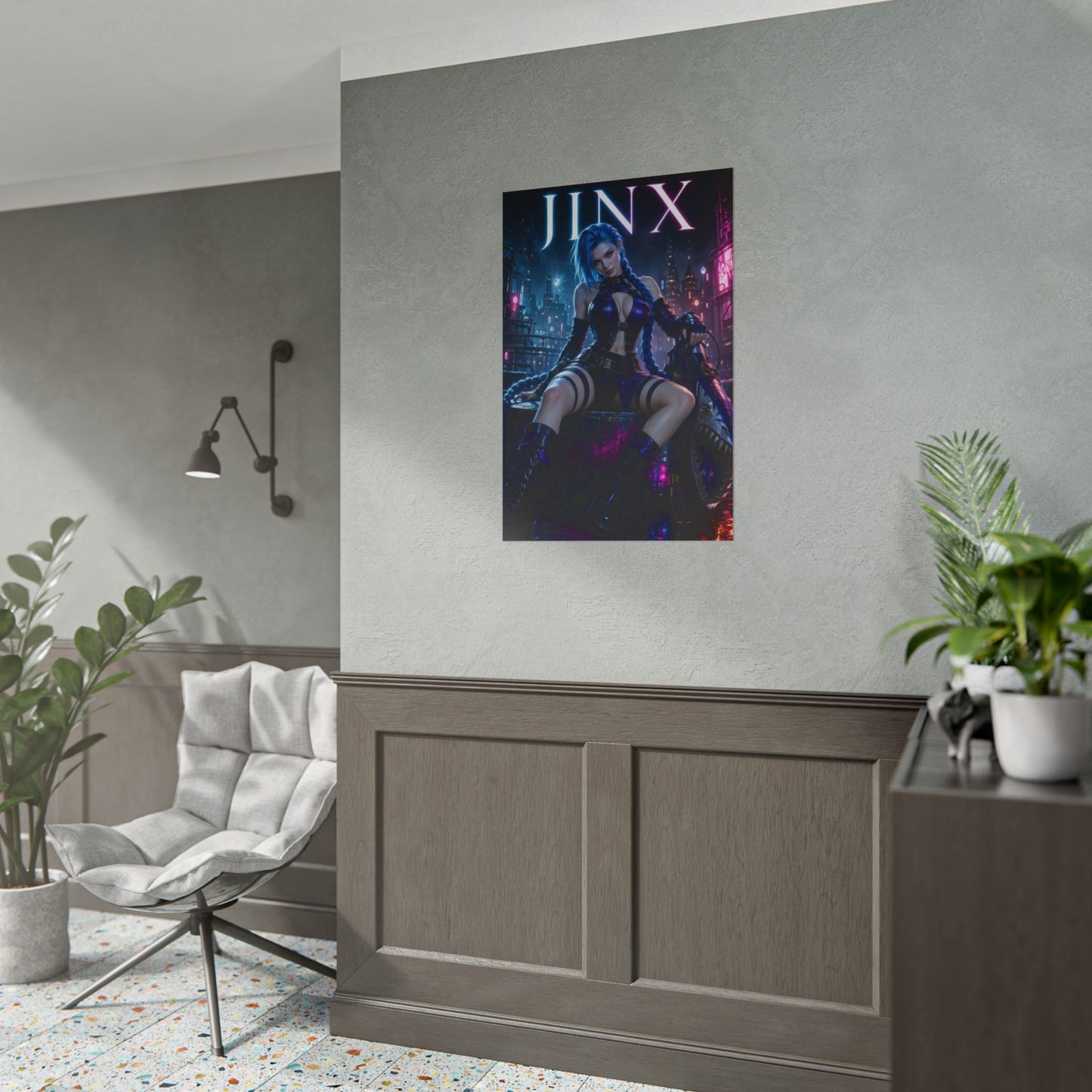 Jinx Arcane League of Legends Poster Gaming Wall Art Print