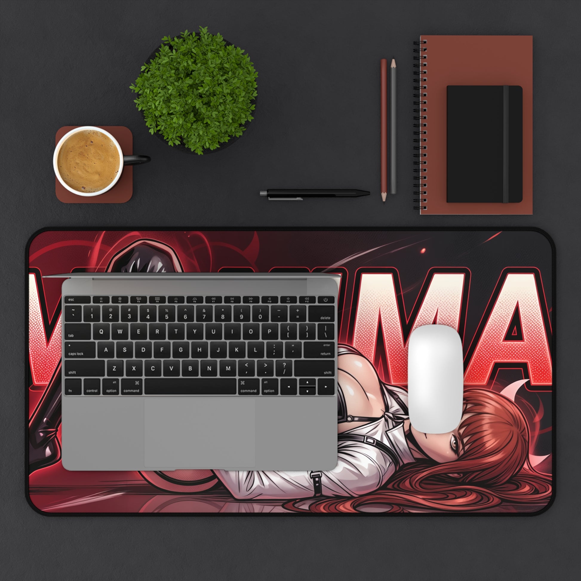 Makima Mouse Pad – Anime Gaming Mouse Pad, Stylish Gamer Desk Decor featuring Makima artwork on large gaming desk mat