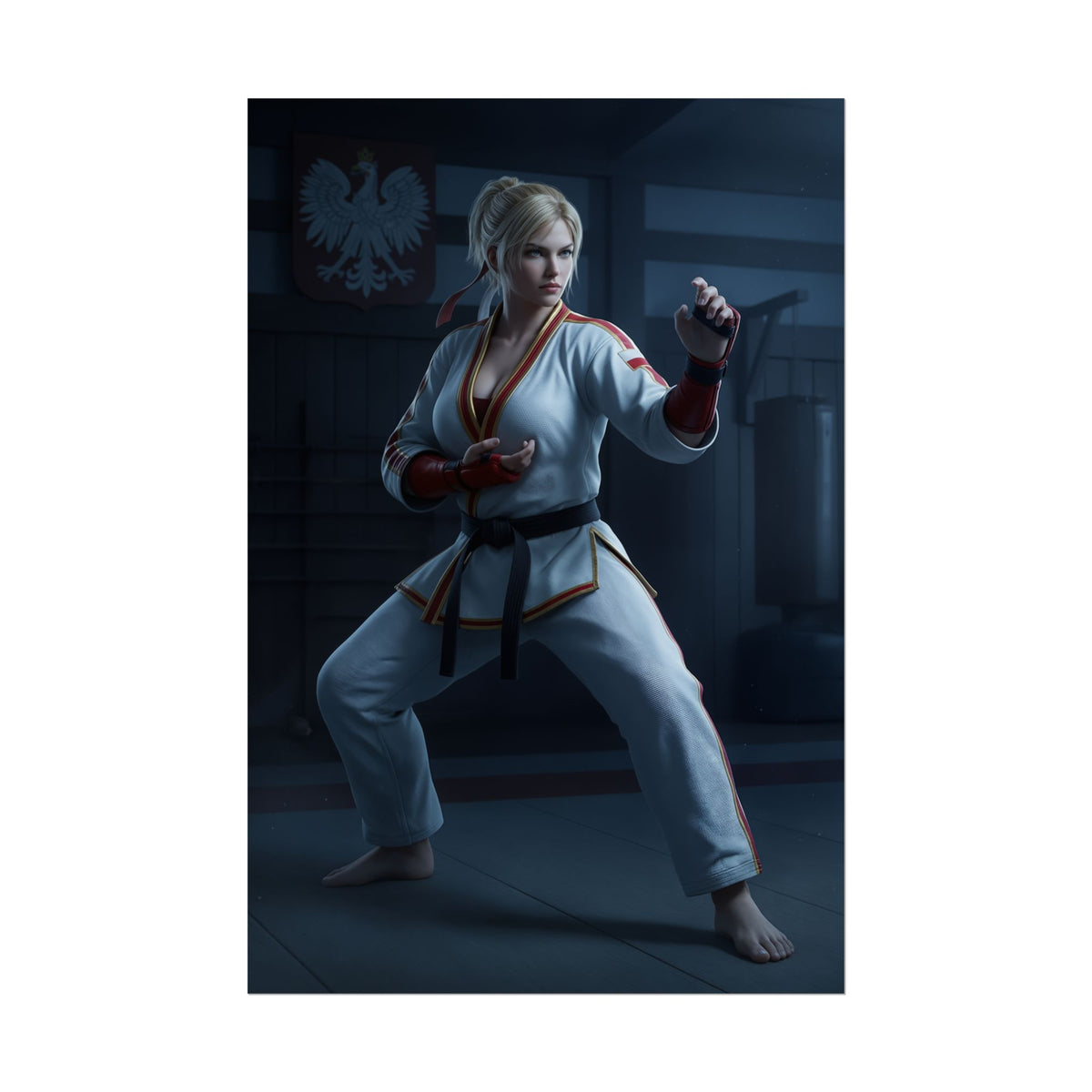 Lidia Sobieska Poster, Tekken Art Print  Iconic Fighting Game Heroine showing martial arts stance, high-res semi-gloss print for gaming rooms and collectors