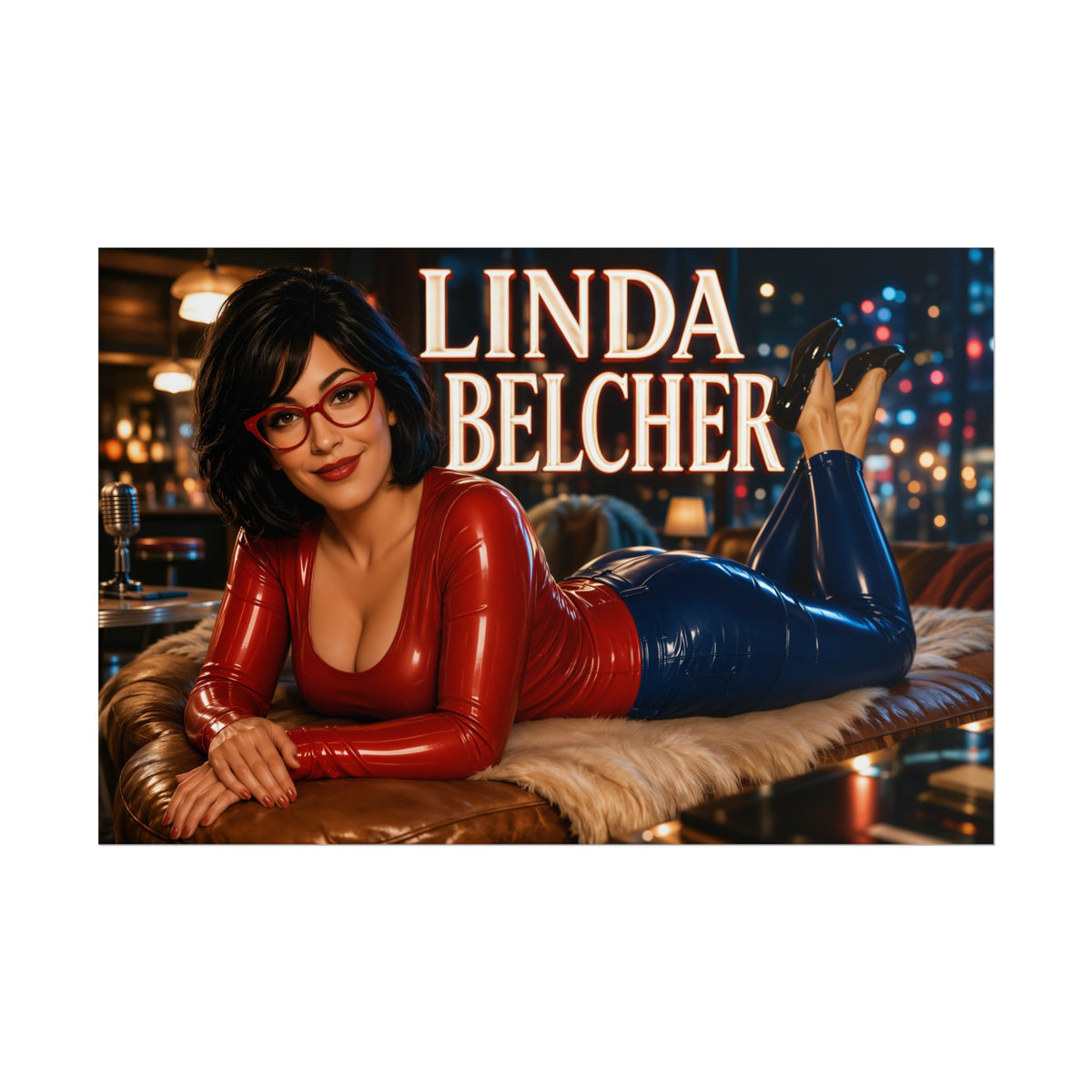Linda Belcher Character Poster Bobs Burgers Wall Decor Collectible Art Print