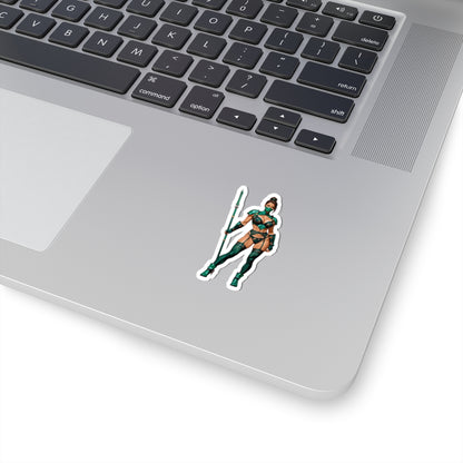 Jade-Aufkleber – Ninja-Krieger-Vinylaufkleber für Laptops und den Innenbereich