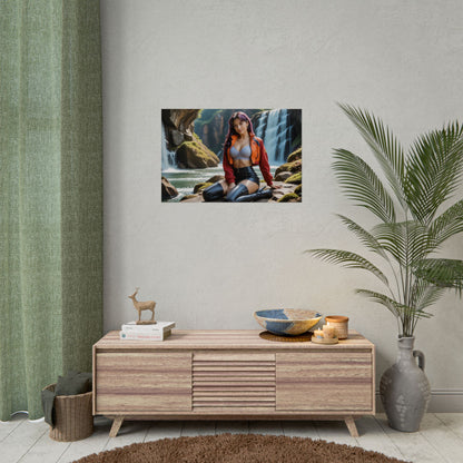 Аніме-постер Фей Валентайн | Настінне мистецтво Вайфу для декору Space Bounty