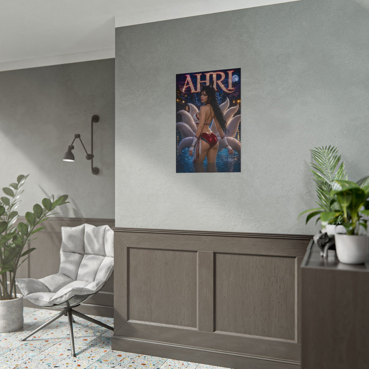 Ahri League of Legends Gaming Poster Wall Art Gamer Room Decor Collectible Print