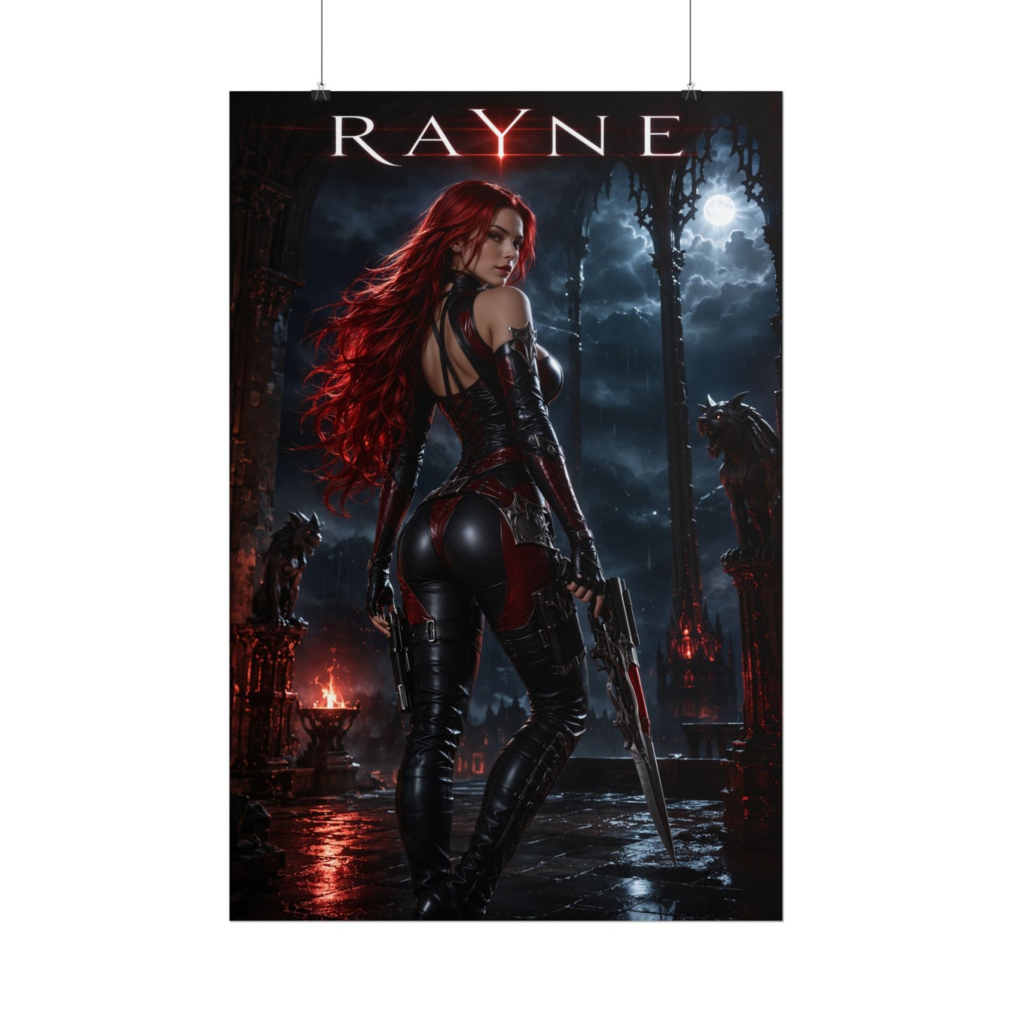 Rayne BloodRayne Gaming Poster Vampire Wall Art Print Decor