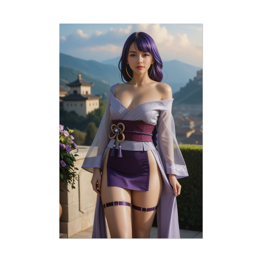 Raiden Shogun Poster – Genshin Impact Wandkunstdruck, Anime-Dekoration