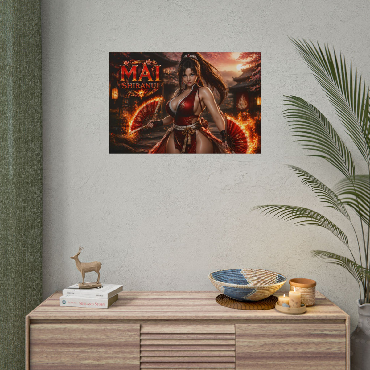 Mai Shiranui King of Fighters Poster Wall Art Character Room Decor Collectible P