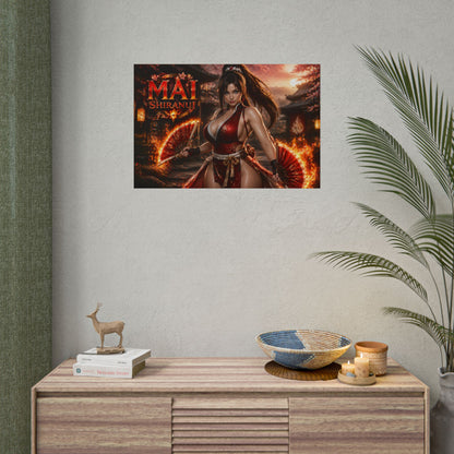 Mai Shiranui King of Fighters Poster Wall Art Character Room Decor Collectible P