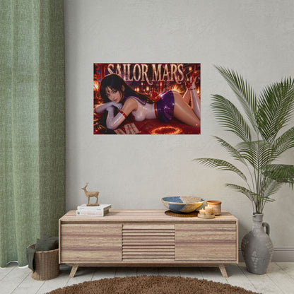 Sailor Mars Character Poster Sailor Moon Anime Wall Decor Collectible Art Print