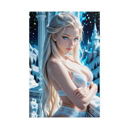 Аніме-постер Ельзи | Крижана королева Вайфу настінне мистецтво для кімнати фентезійних отаку