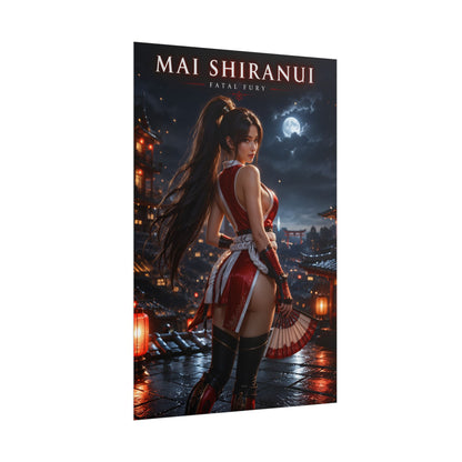 Mai Shiranui Poster, Fatal Fury Wall Art, Gaming Print, Pin Up Decor