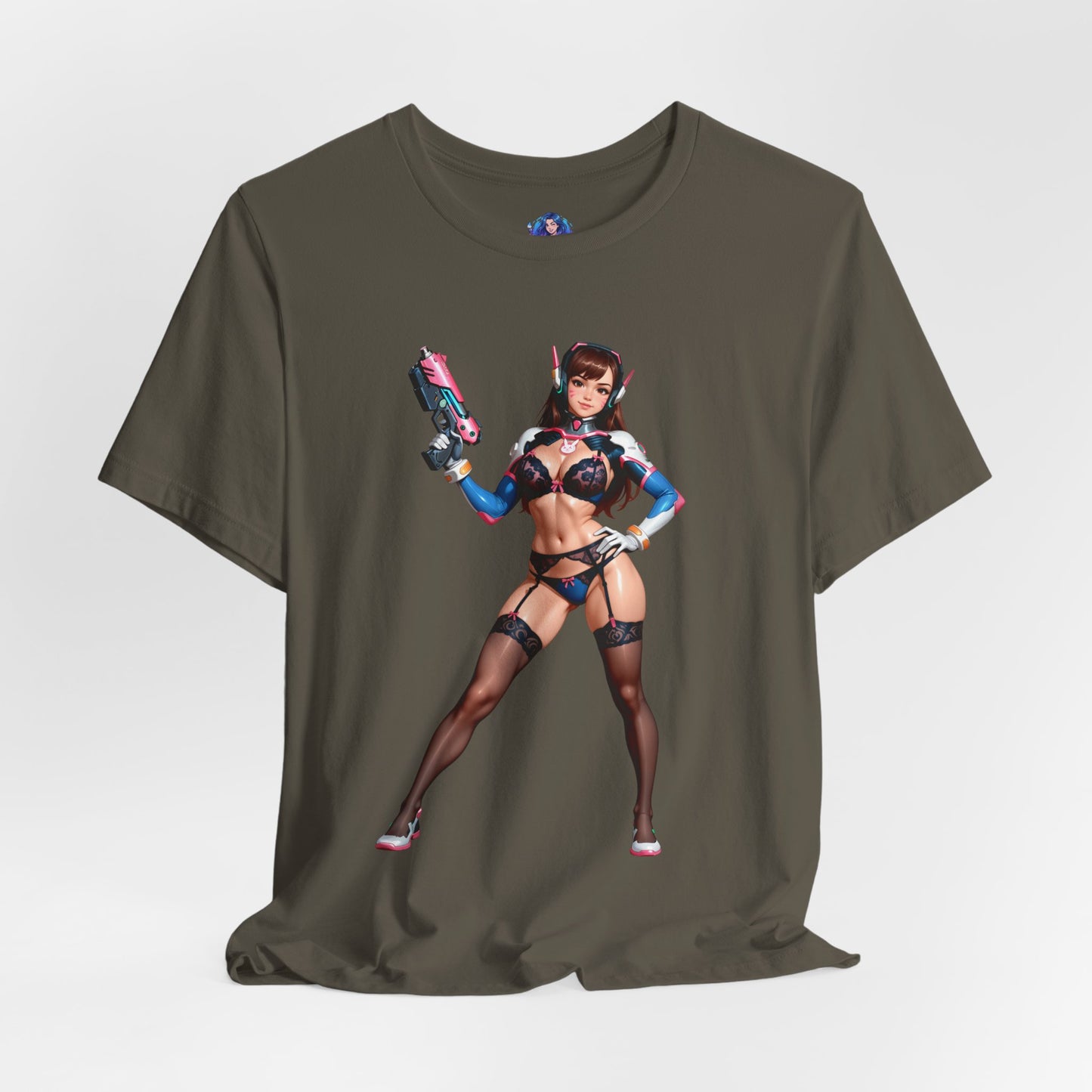 D.Va-T-Shirt | Overwatch-Gamer-Shirt für Otakus und E-Sport-Fans | Waifu-Grafik-Shirt