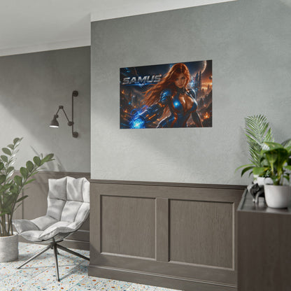 Gaming Wall Art Samus Aran Poster Game Room Decor Gamer Gift Art Print