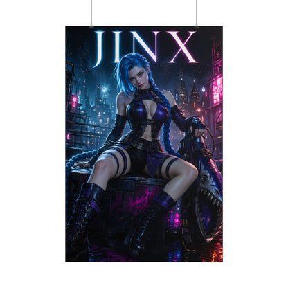 Jinx Arcane League of Legends Poster Gaming Wall Art Print