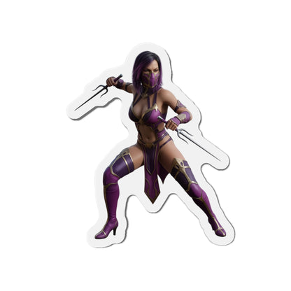 Mileena Magnet – Mortal Kombat Villain Fridge Magnet, Anime Style Decor die-cut vinyl fridge magnet showing Mileena in anime-style pose