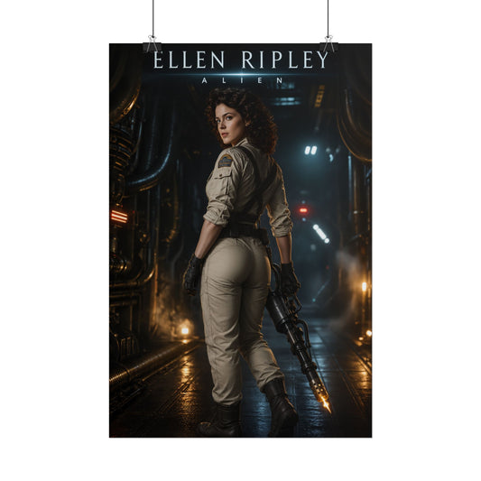 Alien Ellen Ripley Sci-Fi Movie Poster Print Video Game Decor for Gaming Setup